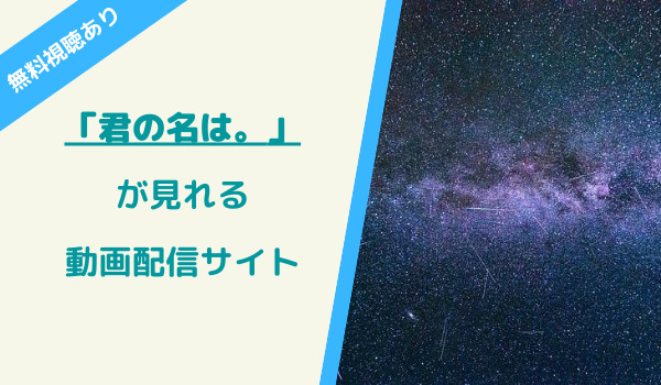 君の名は。動画配信サイト
