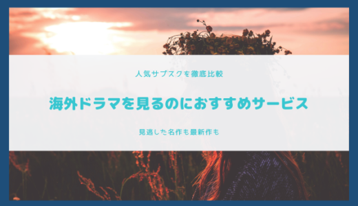 海外ドラマを見るのにおすすめの動画サブスク